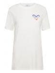 Maison Kitsune - Heart Embroidery Relaxed Tee-Shirt - L&uuml;hikeste varrukatega - S