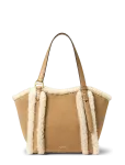 Lauren Ralph Lauren - Shearling-Trim Small Tasha Tote Bag - Kandekotid - ONE SIZE