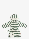 Done By Deer - Bathrobe Gots Stripes Green 1-2Y - Hommikumantlid - LENGTH:50CM