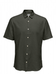 ONLY & SONS - Onscaiden Life Ss Solid Linen Blend Noos - L&uuml;hikeste varrukatega - XXL