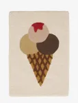 OYOY MINI - Ice Cream Tufted Miniature Rug / Wallhanger - Kandilised vaibad - 65X45CM