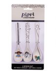 Pippi Langstr&oslash;mpe - Pippi Tableware 3 Spoons Set - Trend - S&ouml;&ouml;giriistad - ONE SIZE