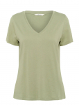 Cream - Crnaia Deep V-Neck T-Shirt - L&uuml;hikeste varrukatega - XS