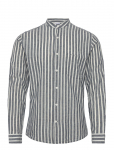Lindbergh - Wide Striped Cotton/Linen Shirt L/S - Linased s&auml;rgid - XXL