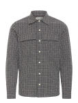 Casual Friday - Cfborgh Jaquard Shirt - Mustriga s&auml;rgid - XXL