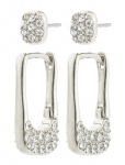 Pilgrim - Instant Earrings 2-In-1 Set, Silver-Plated - R&otilde;ngad - ONE SIZE