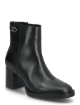 Tommy Hilfiger - Stacked Heel Leather Ankle Boot - Kontsaga poolsaapad - 37
