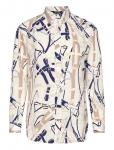 Lauren Ralph Lauren - Relaxed Fit Belting-Print Crepe Shirt - Pikkade varrukatega - XL