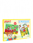 Pippi Langstr&oslash;mpe - Pippi - 2 Puzzles - Klassikalised m&otilde;istatused - ONE SIZE