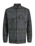 Jack & Jones - Jprrayle Melange Check L/S Overshirt Sn - Pealiss&auml;rgid - XL