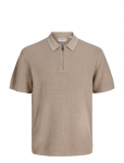 Jack & Jones - Jjmax Knit Zip Polo Ss Jnr - L&uuml;hikeste varrukatega kootud polos&auml;rgid - 176