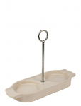 Peugeot - Linea Keramisk Bakke Med H&aring;ndtag, Cremehvid - Kandikud - 16 CM