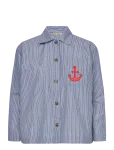 Stella Nova - Striped Anchor Embroidered Shirt - Pikkade varrukatega - 40