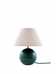 Globen Lighting - Table Lamp Castello 24 Dark Green Marble/Beige - Laualambid - 24X24X28CM