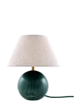 Globen Lighting - Table Lamp Castello 24 Dark Green Marble/Beige - Laualambid - 24X24X28CM