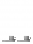 Blomus - Set Of 2 Espresso Cups - 0,05 L, &Oslash; 5 Cm - Pilar - Mirage Gray - Espressotassid - L 14.2CM