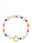 Edblad - Voyage Bracelet Gold/Multi L - P&auml;rlitega k&auml;ev&otilde;rud - L 18 cm