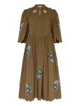 Stella Nova - Embroidered Loose Midi Dress - P&otilde;lveni ja midi - 34