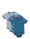 Pippi - Body Ss Ao-Printed (4-Pack) - L&uuml;hikeste varrukatega - 74
