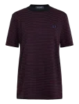 Fred Perry - Fine Stripe Heavyweight Tshirt - L&uuml;hikeste varrukatega - XS