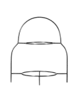 House Doctor - Plate Stand, Hdsana, Silver Finish - Lauan&otilde;ude komplektid - 32X21.7X37CM