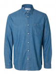 Selected - Slmclaus-Carlo Denim Reg Ls Shirt Noos - Teksas&auml;rgid - S