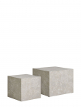 House Nordic - Sia - Coffee Table, Marble Look, Beige, Set Of 2 - Kohvilauad - 40-50X40/50XH36/40CM