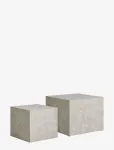 House Nordic - Sia - Coffee Table, Marble Look, Beige, Set Of 2 - Kohvilauad - 40-50X40/50XH36/40CM