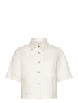 IVY Copenhagen - Ivy-Uta Oversize Ss Shirt White Pun - L&uuml;hikeste varrukatega - 42