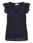 Vila - Viamalina V-Neck C/S Top/Pb - Varrukateta - XS