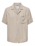 ONLY & SONS - Onsrobert Ss Resort Linen Shirt 0253 - L&uuml;hikeste varrukatega s&auml;rgid - M