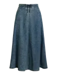 Lauren Ralph Lauren - Denim Drawcord Midi Skirt - P&otilde;lveni ja midiseelikud - 32