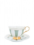 Hilke Collection - Cup With Saucer - Strisce Salvia - Teetassid - 22 CL
