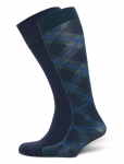 Swedish Stockings - 2-Pack Franka Check & Solid Knee Highs - P&otilde;lvikud - ONE SIZE