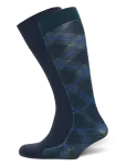 Swedish Stockings - 2-Pack Franka Check & Solid Knee Highs - P&otilde;lvikud - ONE SIZE