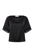 Rosemunde - Rwsatina Ss Lace Boatneck Blouse - L&uuml;hikeste varrukatega - 38
