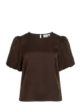Vila - Viellette 2/4 Satin Puff Top - Noos - L&uuml;hikeste varrukatega - 38