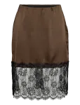 NOISY MAY - Nminferno Mw Short Satin Lace Skirt - L&uuml;hikesed seelikud - M