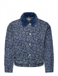 Levi's - Levi's&reg; Fur Collar Leopard Oversized Trucker Jacket - Teksa ja velvet - 152 CM
