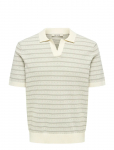 ONLY & SONS - Onstilo Reg Ss Split Neck Knit Noos - L&uuml;hikeste varrukatega kootud polos&auml;rgid - L