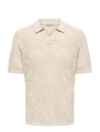 ONLY & SONS - Onskolmar Life Reg 5 Ss Resort Knit - L&uuml;hikeste varrukatega - XXL