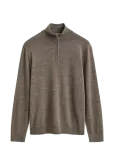 Gant - Extrafine Merino Wool Half Zip - Poolpika lukuga džemprid - M
