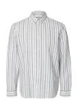 Selected - Slhregclay Linen Blend Bd Ls Shirt - Vabaaja s&auml;rgid - S
