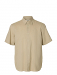 Selected - Slmregclaus Clay Linenblend Ss Sht Noos - L&uuml;hikeste varrukatega s&auml;rgid - XXL