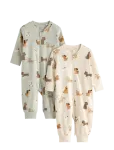 Lindex - 2-Pack Pyjamas With Allover Print - Pidžaama kombinesoonid - 92