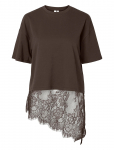 Pieces - Pcmave Ss Lace T-Shirt Jrs Dm - L&uuml;hikeste varrukatega - S