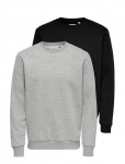 ONLY & SONS - Onsceres Crew Neck Sweat 2-Pack - Dressipluusid - XXL