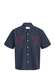 Jack & Jones - Joratocha Embroidery Shirt Ss - Vabaaja s&auml;rgid - XL