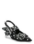 Ganni - Feminine Buckle Kitten Heels - Kontsaga slingback-kingad - 39