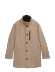 Tom Tailor - Wool Coat With Stand-Up Insert - Villased mantlid - M